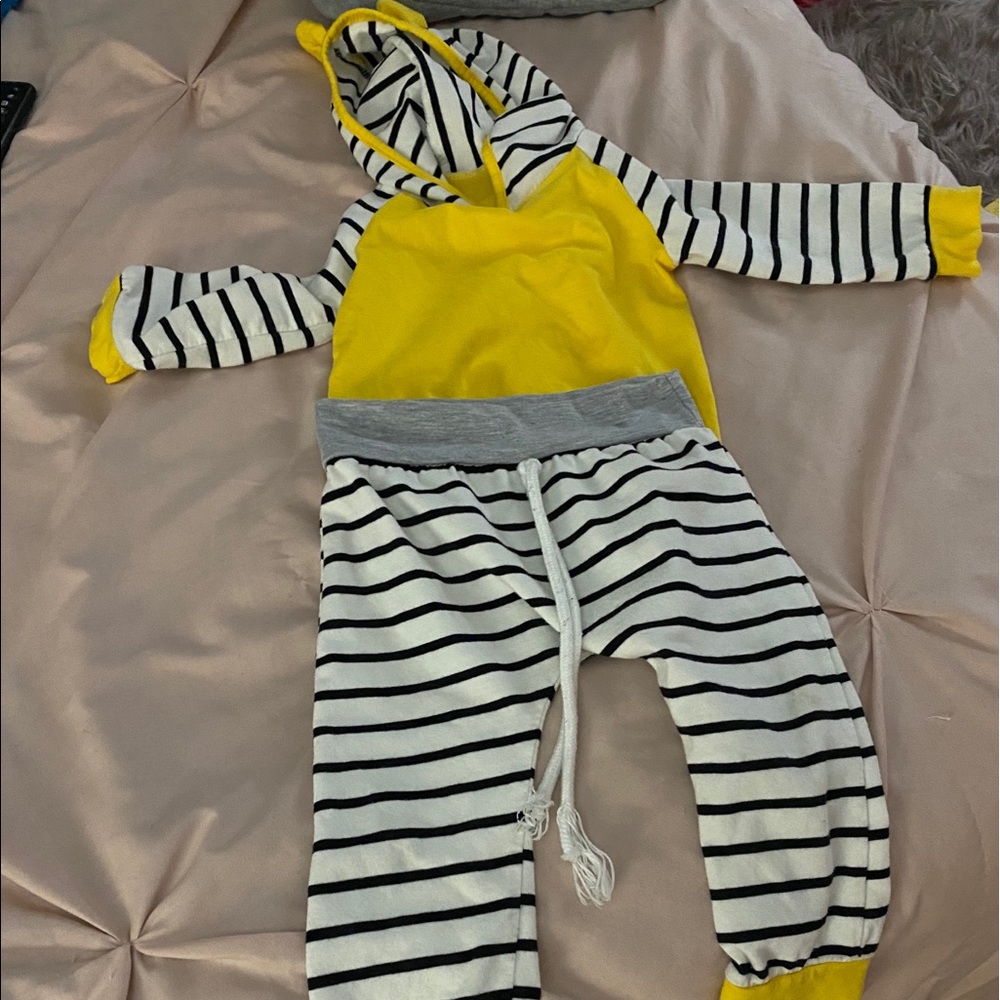 Toddler boy 18mo long sleeve striped outfit